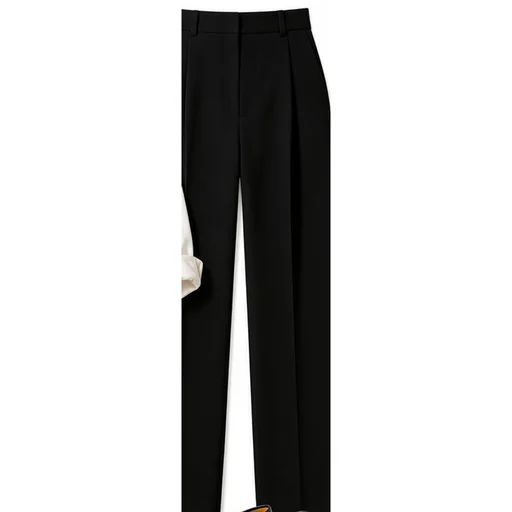 Black wide-leg trousers