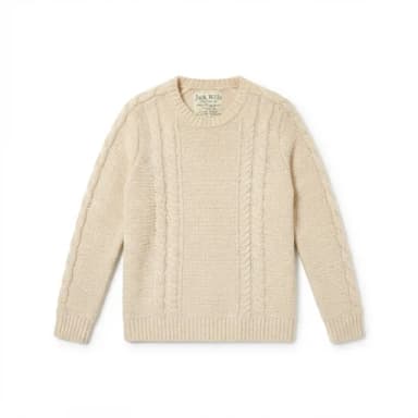 Cream open-knit sweater