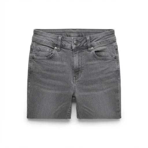 Gray denim shorts