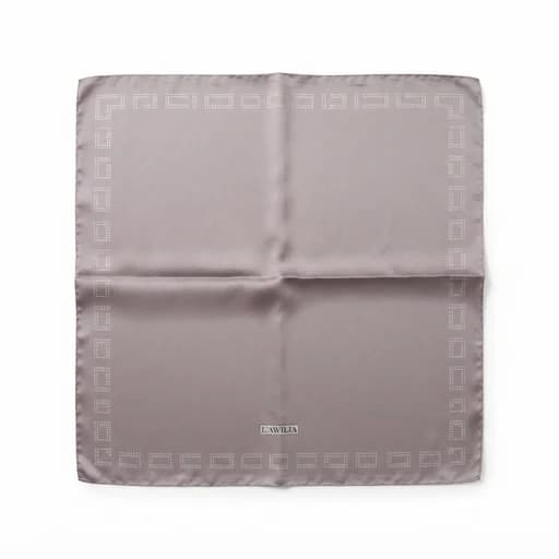Mauve patterned silk scarf