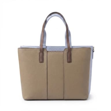 Taupe structured tote bag