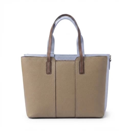 Taupe structured tote bag