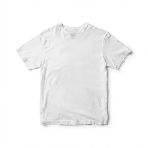 White crew-neck t-shirt