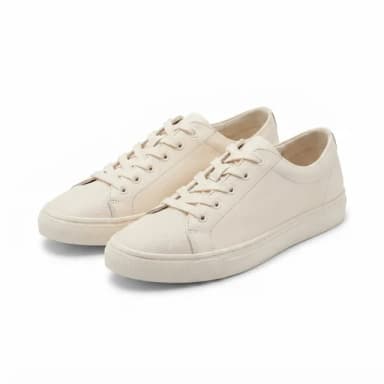 White low-top sneakers