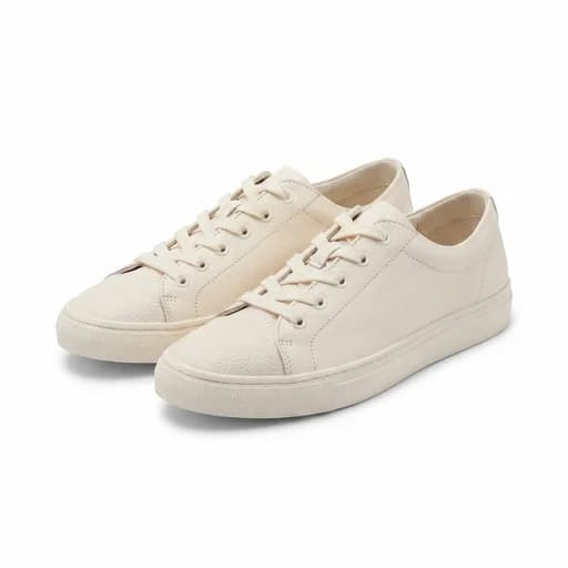 White low-top sneakers